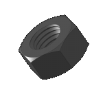 Hex Small Pattern Zinc Black Plated Steel Machine Screw Nuts
